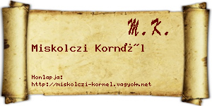 Miskolczi Kornél névjegykártya