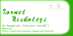 kornel miskolczi business card